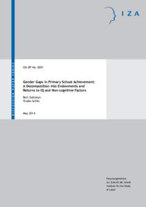 Educational psychology / Intelligence quotient / Psychometrics / Gender / G factor / Girl / Gender role / Adolescence / Achievement gap in the United States / Intelligence / Education / Mind