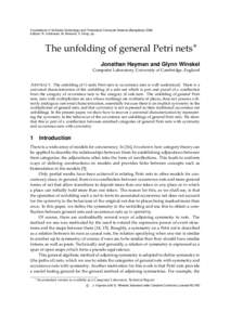 Category theory / Algebraic topology / General topology / Adjoint functors / Pullback / Petri net / Sheaf / Universal property / Functor / Topology / Abstract algebra / Mathematics