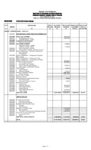 Republic of the Philippines  Department of Environment and Natural Resources CONSOLIDATED QUARTERLY FINANCIAL REPORT OF OPERATION As of September 30, 2014 FUNDFORESTLAND MANAGEMENT PROJECT