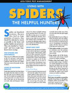 LeSS-toxIC peSt ManageMent  living with SpiderS the helpful hunters