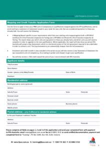 Mapping and Credit Transfer Application Form Use this form to apply to have your PRM units of competency or qualifications mapped against the CPP qualifications, and to enrol and have a statement of attainment issued in 