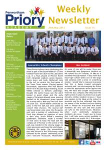 Weekly Newsletter 24th May 2013 Issue 15