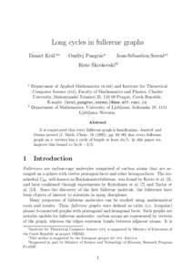 Long cycles in fullerene graphs Daniel Kr´al’a∗ a  b