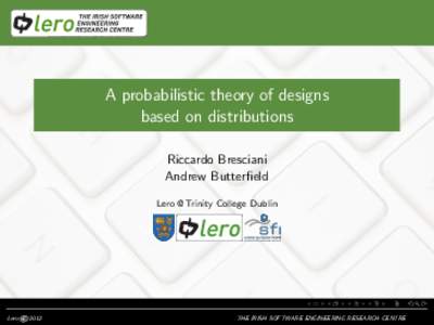 Distribution / Generalized functions / Lero / University of Limerick