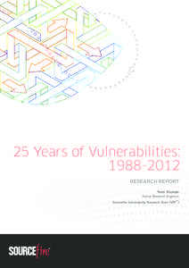 25 Years of Vulnerabilities: [removed]RESEARCH REPORT Yves Younan Senior Research Engineer TM