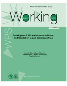 No 140 – November[removed]Development Aid and Access to Water and Sanitation in sub-Saharan Africa  Adeleke Salami, Marco Stampini