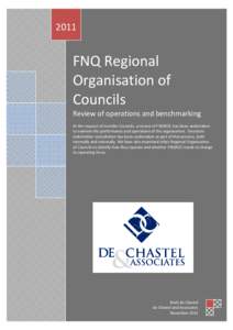 2011  FNQ Regional Organisation of Councils Review of operations and benchmarking