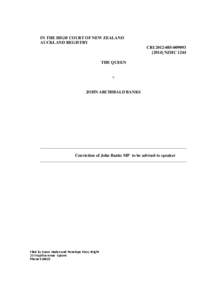 IN THE HIGH COURT OF NEW ZEALAND AUCKLAND REGISTRY CRI[removed][removed]NZHC 1244 THE QUEEN