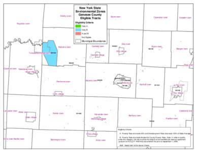 Shelby town  New York State Environmental Zones Genesee County Eligible Tracts