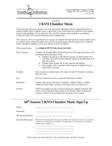 Chamber music / Civic Youth Orchestra