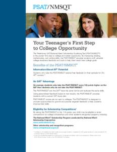 Your Teenager’s First Step to College Opportunity
