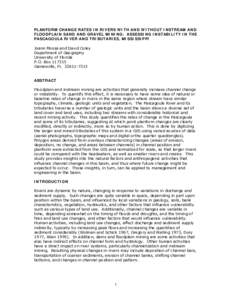 GEOMORPHIC ASSESSMENT OF CHANNEL CHANGES ALONG MODIFIED FLOODPLAINS: PASCAGOULA BASIN, MISSISSIPPI