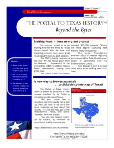 Volume 2, Issue 2 UNT LIBRARIES’ Portal to Texas History