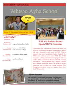 Home of the Great Bear Lakers  Ɂehtsǝo Ayha School Check this newsletter out!