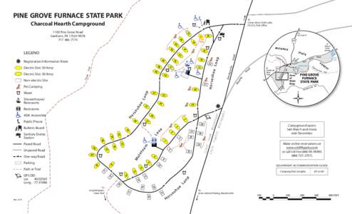 Pine Grove Furnace State Park Campground Map, Pennsylvania State Parks