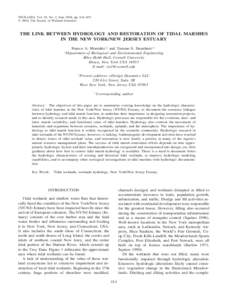 Water / Wetlands / Geography of Long Island / Aquatic ecology / Tidal marsh / Salt marsh / Estuary / Spartina patens / Brackish marsh / Physical geography / Coastal geography / Geography of New York