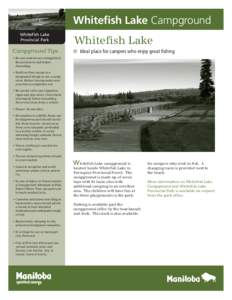 Whitefish Lake Campground Whitefish Lake Provincial Park Campground Tips