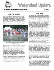 Missisquoi River Basin Association  Fall 2012 ______________________________________________________________________  River Festival 2012