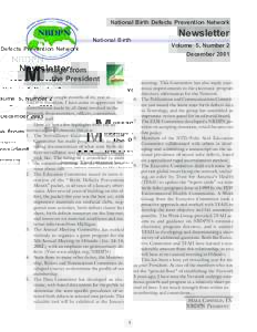 Newsletter Volume 5, Number 2 December 2001