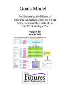 Goals Model   For Estimating the Effects of Resource Allocation Decisions on the Achievement of the Goals of the HIV/AIDS Strategic Plan