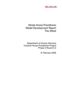 Nurse practitioner / Nursing / Transient ischemic attack / Midwifery / General practitioner / Registry of the Canadian Stroke Network / Stroke recovery / Health / Medicine / Stroke