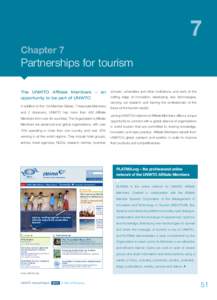 7 Chapter 7 Partnerships for tourism The UNWTO Affiliate Members – an
