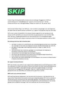 Position Paper Stichting Slachtoffers Kindermisbruik Instellingen Pleeggezinnen ( SKIP) ter voorbereiding op het rondetafelgesprek “rapport commissie Samson” met de Kamercommissie voor Volksgezondheid, Welzijn en Spo