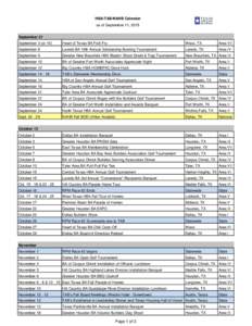 HBA/TAB/NAHB Calendar as of September 11, 2015 September 21 September 3 (or 10)  Heart of Texas BA Fish Fry