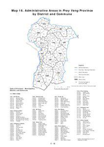 Map 16. Administrative Areas in Prey Veng Province by District and Commune 07