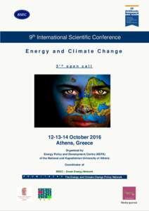 9th International Scientific Conference Energy and Climate Change 3 r d