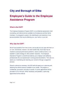 Employee's Guide to the Employee Assistance Program