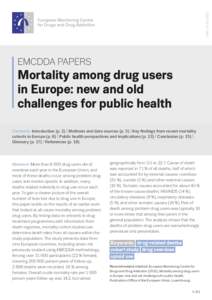 ISSN[removed]EMCDDA PAPERS Mortality among drug users in Europe: new and old