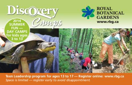 2014 SUMMER FUN — DAY CAMPS for kids ages 3 to 13