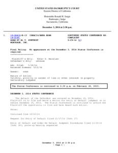 Bankruptcy / Adversary proceeding in bankruptcy / Lawsuits / Personal finance / Federal Rules of Civil Procedure / Default judgment / Judgment / Chapter 11 /  Title 11 /  United States Code / Debt / Law / United States bankruptcy law / Insolvency