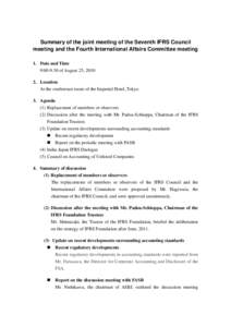 Finance / International Financial Reporting Standards / Tommaso Padoa-Schioppa / International Accounting Standards Board / Center for Audit Quality / Accountancy / Financial regulation / Business