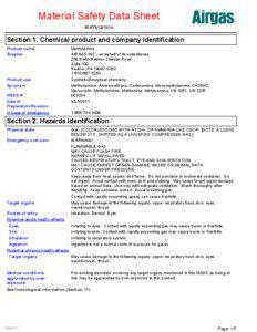 Material Safety Data Sheet Methylamine