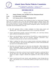 Atlantic States Marine Fisheries Commission 1050 N. Highland Street • Suite 200A-N • Arlington, VA[removed]0740 • [removed]fax) • www.asmfc.org MEMORANDUM February 2, 2015