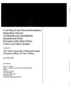 Vance Crime Lab Report (2007)