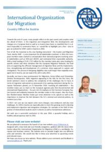 IOM Country Office for Austria Newsletter 17th issue