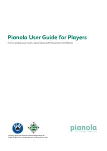Pianola User Guide for Players How to analyse your results, replay hands and find partners with Pianola   Pianola is used by the American Contract Bridge League, the English Bridge Union, and clubs large and small arou