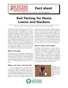 Soil Testing for Home Lawns and Gardens