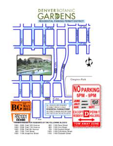 RESIDENTIAL PARKING PERMIT DISTRICT 12th Ave ELIZABETH COLUMBINE