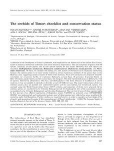 The orchids of Timor: checklist and conservation status