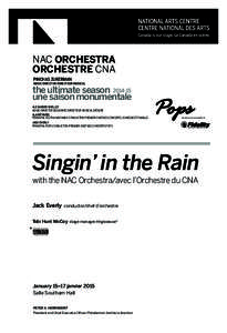NAC ORCHESTRA ORCHESTRE CNA PINCHAS ZUKERMAN MUSIC DIRECTOR/DIRECTEUR MUSICAL