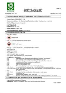 [removed]Page 1/7 SAFETY DATA SHEET According to Safe Work Australia