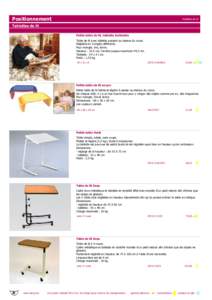 Positionnement  Tablettes de lit Tablettes de lit Petite table de lit, tablette inclinable