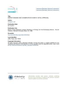 Energy economics / Energy industry / Energy development / Energy intensity / United States Department of Energy / Energy conservation / Lee Schipper / Renewable energy / World energy consumption / Energy / Technology / Energy policy