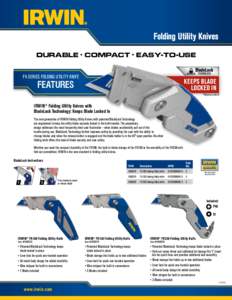 Folding Utility Knives Durable · Compact · Easy-To-Use FK SERIES FOLDING UTILITY KNIFE  KEEPS BLADE