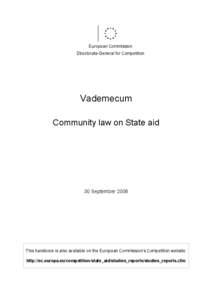 VADEMECUM COMMUNITY RULES ON STATE AID