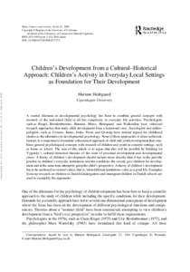 Child development / Moral Development / Morality / Lev Vygotsky / Jean Piaget / Kindergarten / Developmental psychology / Play therapy / Childhood studies / Childhood / Human development / Behavior